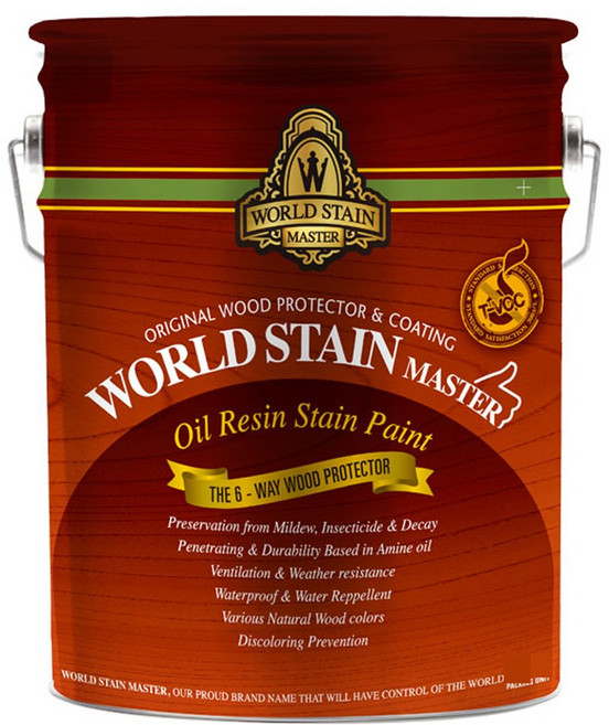 삼화페인트 목재/방부목용 오일스테인 월드스테인 마스터, 레드와인 무광, 3.5L, 1개