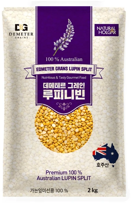 네츄럴올가 데메테르 그레인 루피니빈 콩 100% 호주산, 1개, 2kg - 쿠팡
