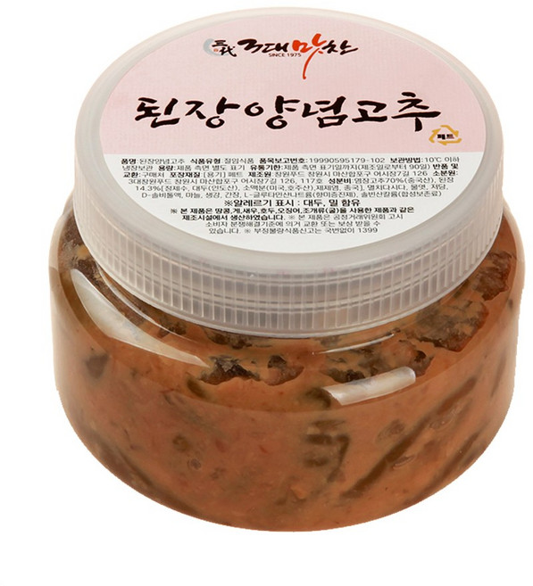 3대맛찬 된장양념고추, 400g, 1개