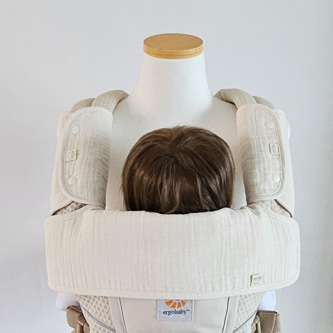 메롱베베 아기띠 침받이 세트, 1세트, 크림 세트