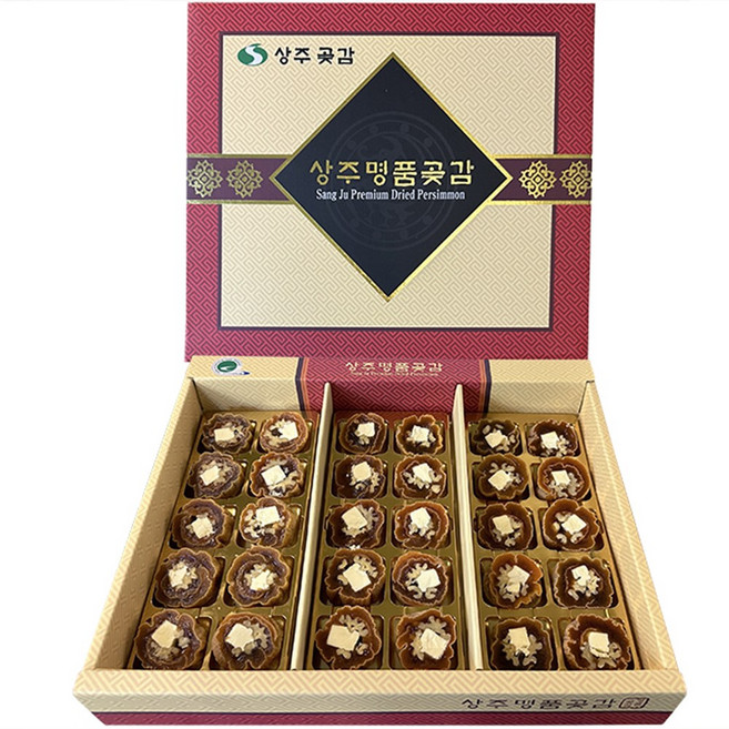 상주명품곶감 크림치즈호두말이 곶감선물세트, 크림치즈호두말이 선물세트 30구, 1세트, 크림치즈호두말이 선물세트 30구 (600g)