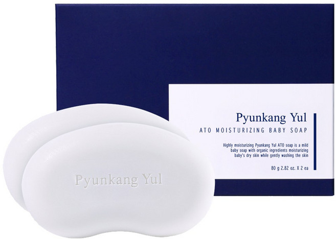 편강율 아토 고보습 베이비 비누, 80g, 2개