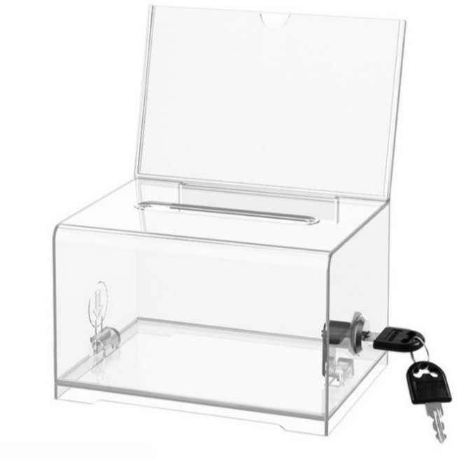 꼬모상점 다용도 모금함 기부함모금함, 투명