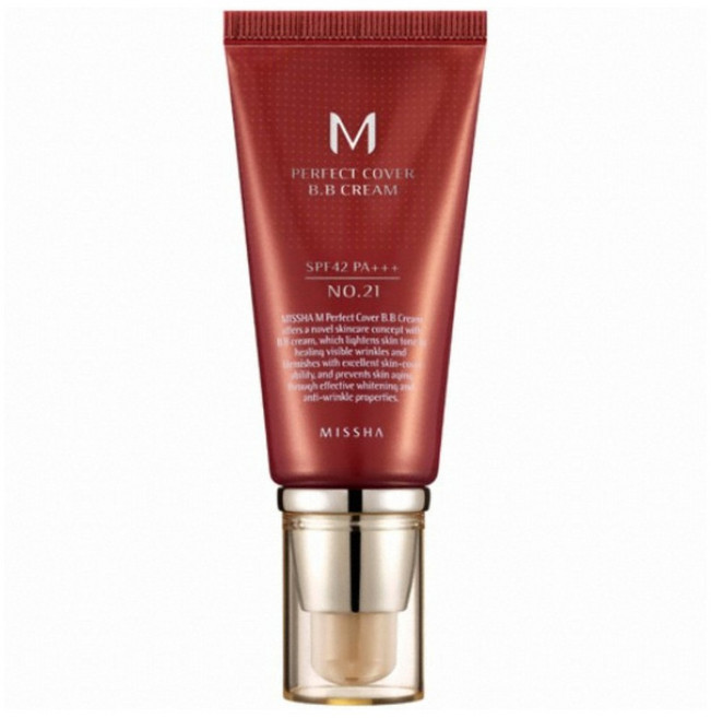 미샤 M 퍼펙트 커버 비비 크림 SPF42 PA+++ 50ml, 21호 화사한 베이지, 1개