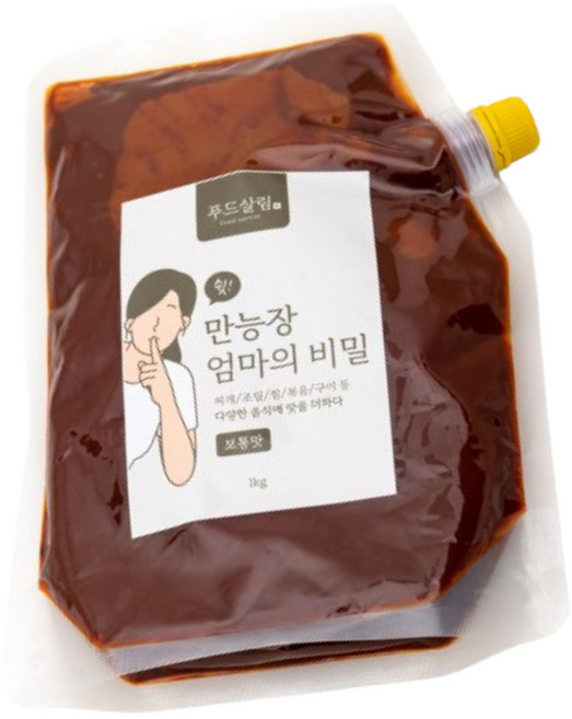 푸드살림 쉿 엄마의 비밀 대용량 만능 양념장 보통맛, 1kg, 1개