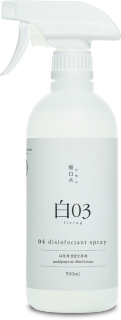 순백수 다목적 살균 소독제, 4개, 500ml
