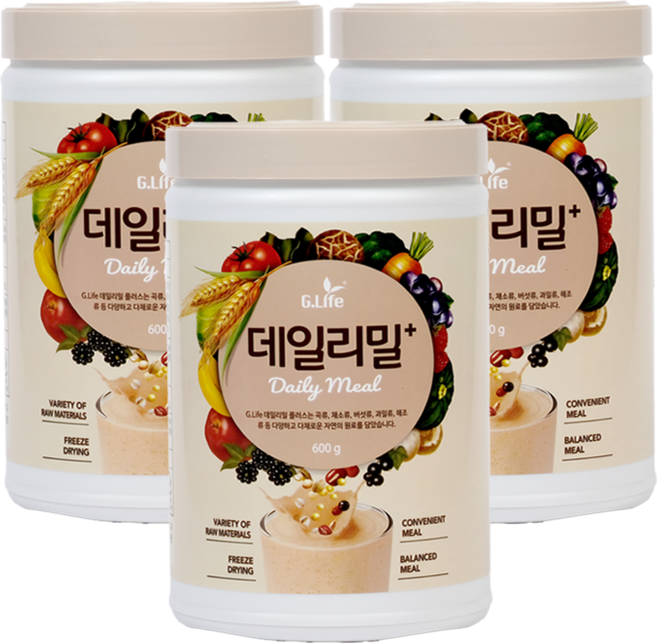 지라이프 데일리밀 플러스 / 30여종 원료 곡물맛 식사대용식, 3개, 600g