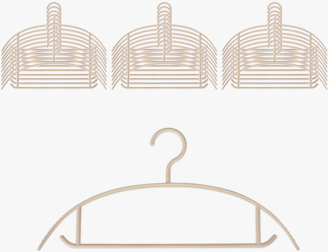 올유리빙 어깨 뿔 방지 논슬립 옷걸이, 베이지, 30개