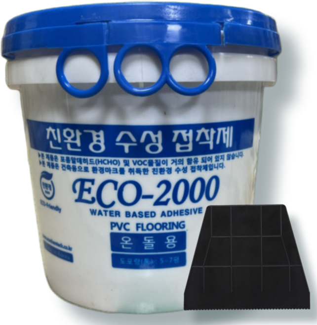 온돌용 데코타일 본드 8kg 바닥 접착제 난방 시공용 PVC 타일 장판 전용 국산 정품, 1개