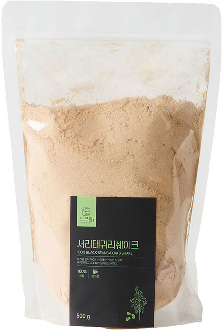 느으림 건강하게 두 번 볶은 국내제조 서리태귀리쉐이크, 3개, 500g