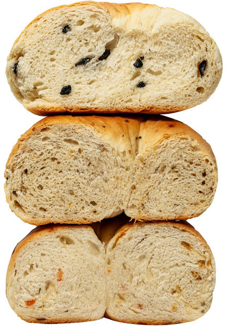 널담 베이글 3종 세트 (100% 식물성 고단백 저당 베이글), 에브리띵+블랙올리브+야채, 140g, 3개