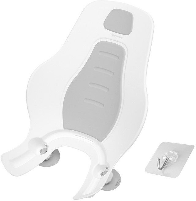 해피달링 신생아 세이프 아기비데 유아목욕의자, 그레이, 1개