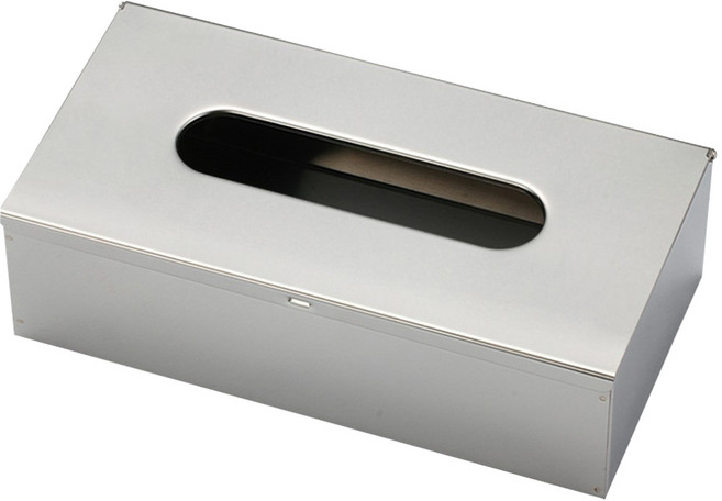 프롬하우스 스테인리스 스텐 사각 실버 티슈 케이스, 1개, 직사각형(일반)
