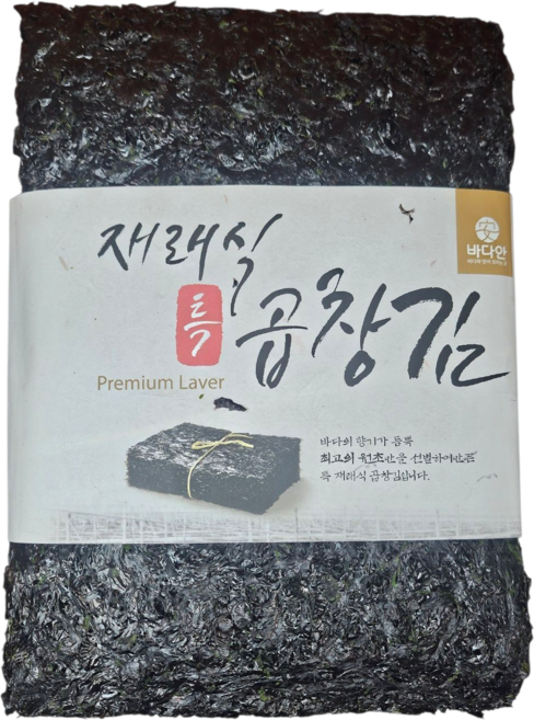 바다안 프리미엄 햇 곱창김 100장 전장김 생김, 340g, 100개