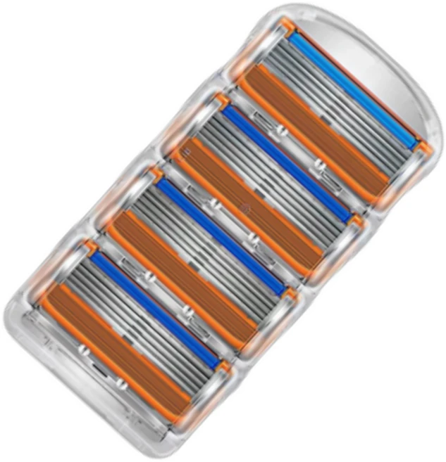 토브리빙 5중 리필 고급형 파워 퓨전 프로글라이드 오렌지 질레트 호환용, 1개, 4개입 - 쿠팡