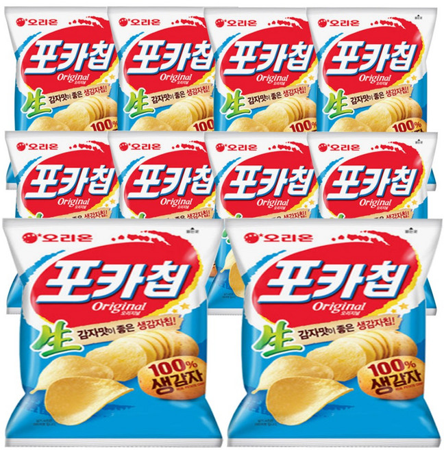 (미니사이즈) 포카칩 오리지널 바코드없음, 30g, 10개