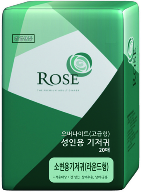 로즈 성인용 속기저귀 라운드 고급형 200매 패드, 20매입, 10개