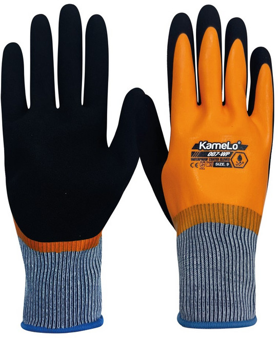 카멜로 코팅 방수 방유 전구 교체 배터리 작업 장갑 007-WP, 5세트