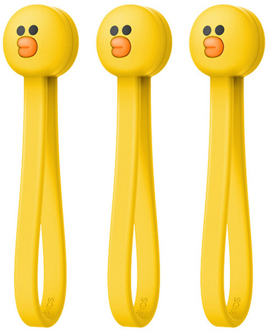 엘라고 라인프렌즈 마그네틱 케이블 타이, 3개, 샐리