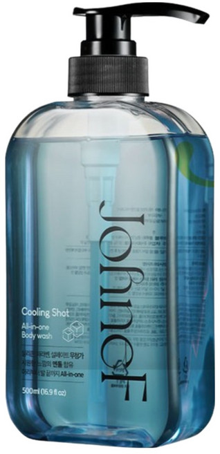 조네프 남성 약산성 쿨링샷 올인원 샴푸 바디워시 500ml, 1개