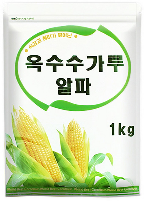 베스트콘 옥수수가루 알파, 1kg, 2개