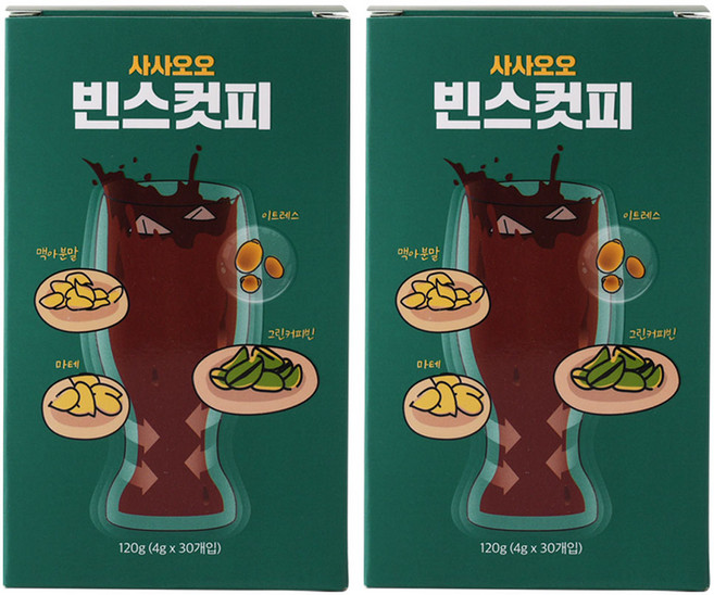 사사오오 빈스컷피 44 / 55 이트레스 커피, 2박스, 30개입, 4g