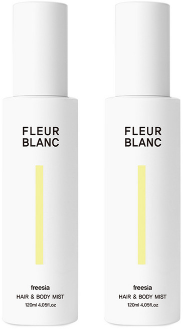 1+1 에이센트 플레르 블랑 헤어 앤 바디미스트 바디스프레이 프리지아, 2개, 120ml