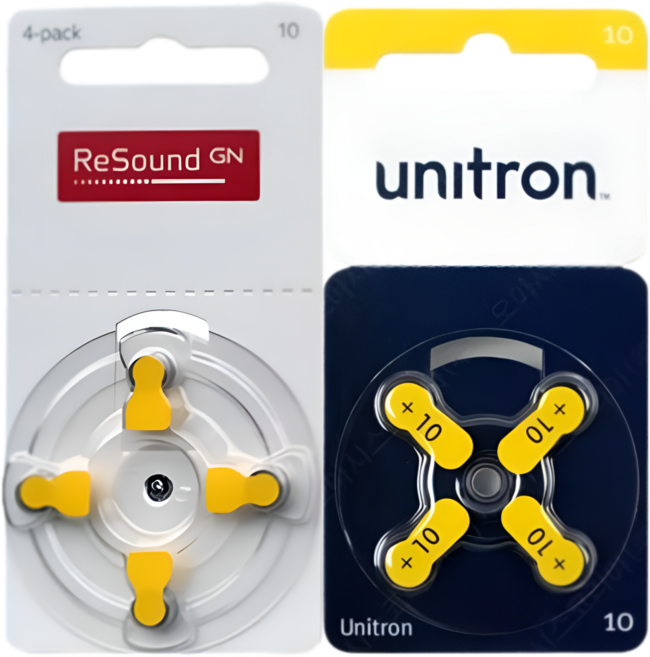 리사운드보청기배터리 건전지 밧데리 약 Resound공용 10번 40알, 1개, 유니트론 10번