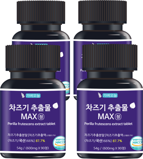 차즈기 추출물 국내산 차조기 90정, 4개