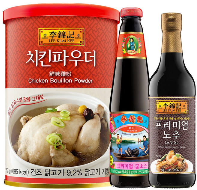 오뚜기 이금기 소스 세트(프리미엄굴소스 510g+치킨파우더 273g+프리미엄노추 500ml), 1.283kg, 1세트