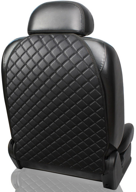 지엠지모터스 킥매트 자동차 시트커버 퀼팅 킥 방지 커버, 올블랙, 1개