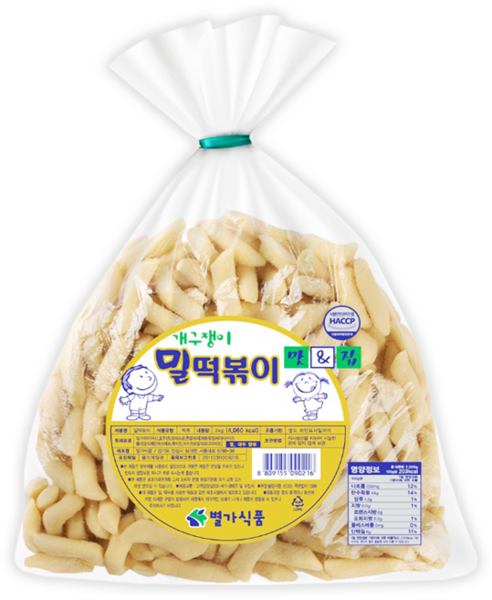 별가식품 당일생산 말랑이 밀 떡볶이떡 2kg 3.75kg (중) 밀방 업소용 실온보관 떡꼬치 분식 별대 재료 소떡소떡 라볶이 떡사리 부대찌개재료, 1개