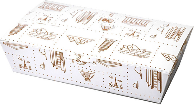 제이팩토리 일회용 무지 종이도시락 용기 도시락1호 패턴, 50개, 1세트