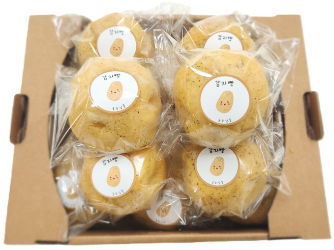 왕왕 감자빵 수제간식 글루텐프리 식사대용 (10개) 감자박스포함, 1.2kg, 1박스, 감자빵만10개
