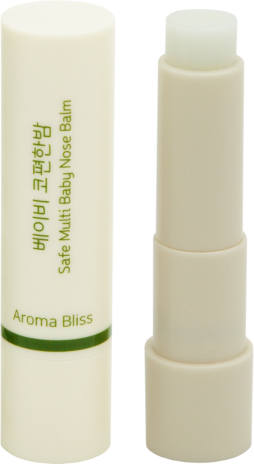 아로마블리스 베이비 코 편한 밤 아기코막힘 해결! 아이를 위한 편안한 아로마 스틱 밤 캐모마일로먼 유칼립투스 유근피오일 함유, 3.4g, 1개