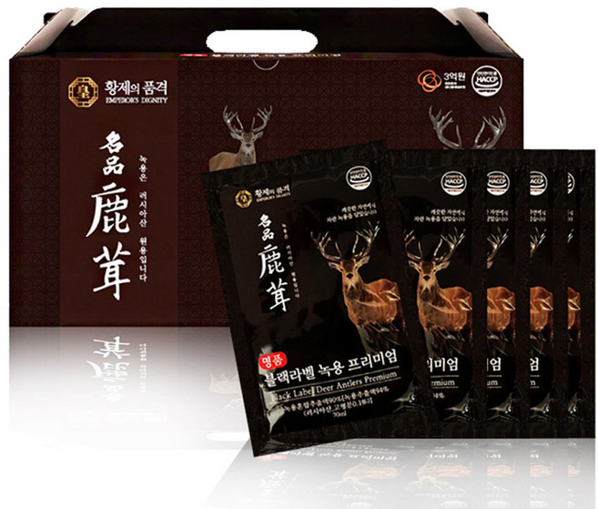 프리미엄 녹용액 러시아산 녹용 90% 8종 한방원료 함유, 70ml, 60개