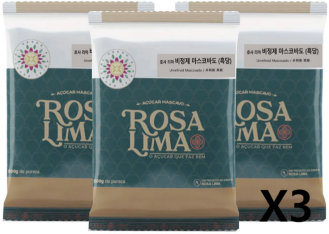 호사리마 비정제 마스코바도(흑당) 1kg 3개, 1개, 3kg