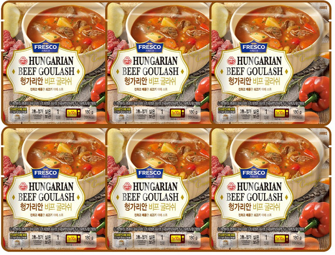 오뚜기 프레스코 헝가리안 비프 굴라쉬, 180g, 6개