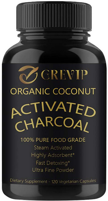 활성탄 캡슐 600mg - 높은 흡수력 가스 및 복부 팽만감 완화, 1개, 60정