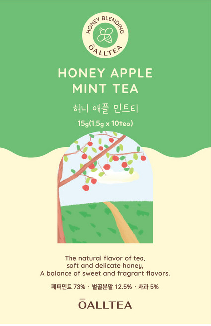 뉴올티 허니 애플 민트차 꿀차, 1.5g, 10개입, 1개