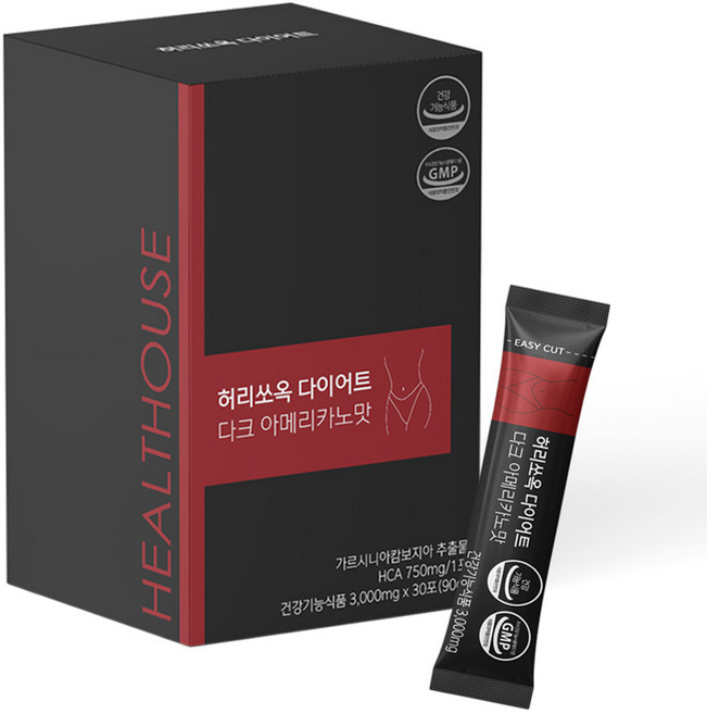 헬스하우스 허리쏘옥 다이어트 다크 아메리카노맛 가르시니아 30p, 90g, 1개