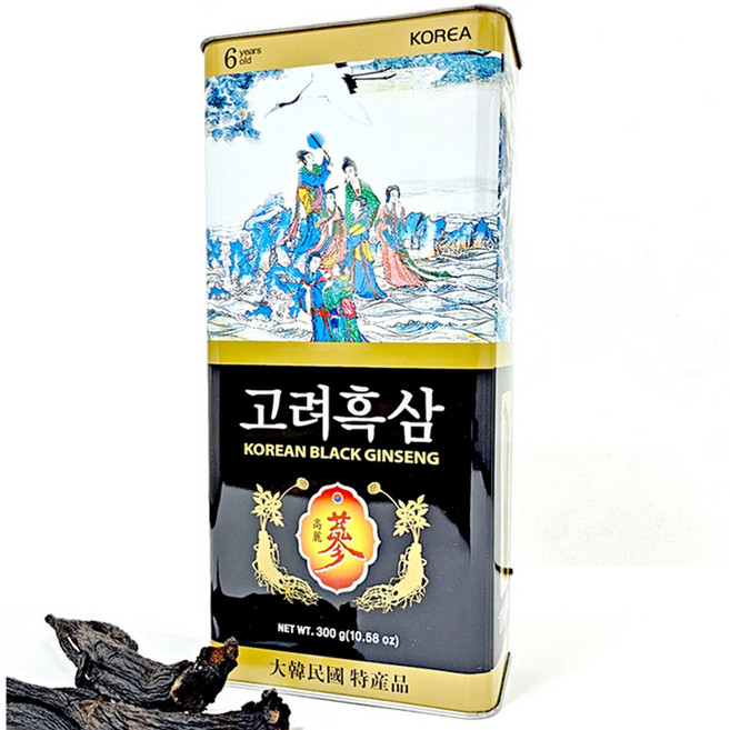 농협중앙회 고려흑삼 건삼 6년근 흑삼 대편 300g+대추 덤80g, 1개, 300g