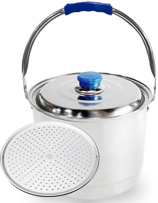 유유마트 국산 스텐304 들통 대 14L 육수통 찜통 곰솥 양동이 빨래 삶는 통 냄비, 1개, 32cm, 실버