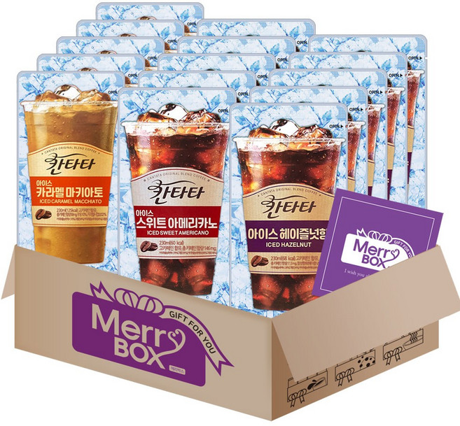 칸타타 파우치세트 01호 (헤이즐넛5+아메리카노5+마끼아또5)+메세지카드, 1세트, 230ml