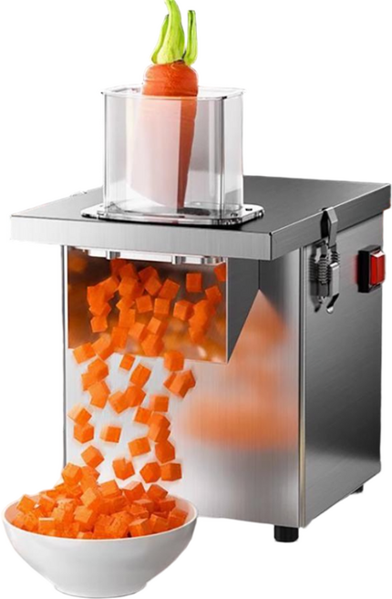 칼리도 만능 전동 채칼 야채 슬라이서 오토 깍둑썰기, 1개, 사각 스테인리스 스틸 절단기 2MM