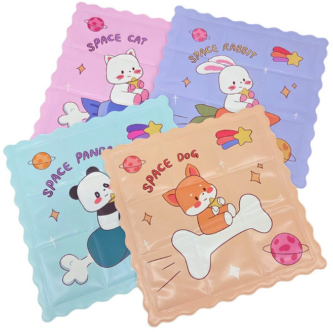 아이스 여름 냉감 방석 휴대용 미니 젤 매트 반려동물 애견 쿨 패드, 1개, 강아지