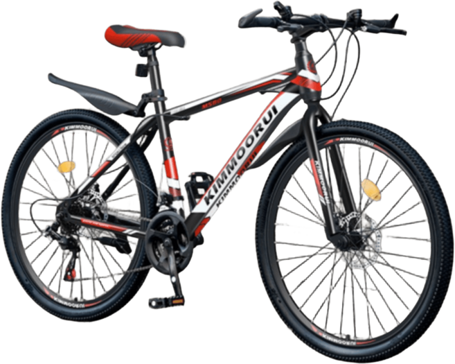 J2K 청소년 성인 산악 자전거 남성용 24인치 초경량 변속 MTB 입문용, 스포크 휠 검정색과 빨간색 26인치 21단, 1개, 140cm