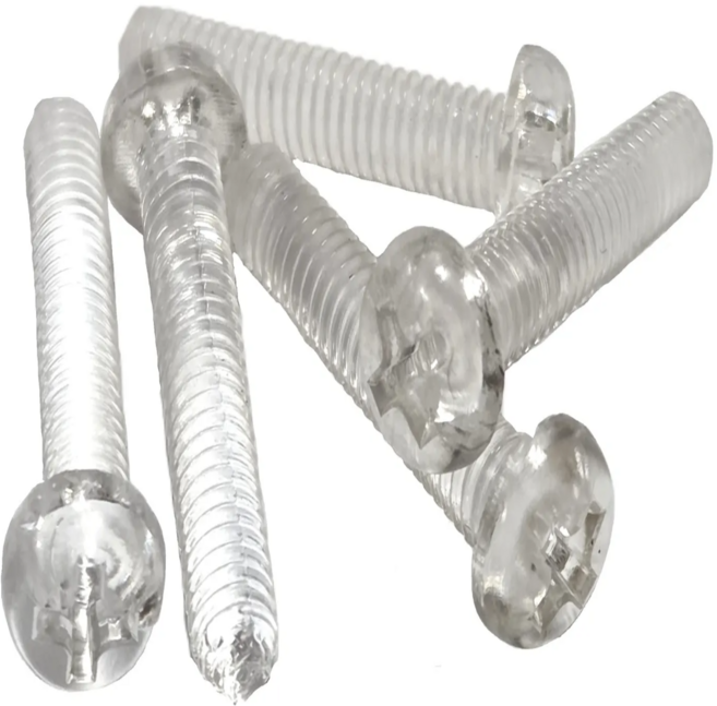 플라스틱볼트 PC 아크릴 투명 둥근머리 M4, 50