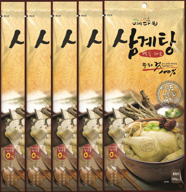 예다원 삼계탕 백숙재료, 100g, 5개