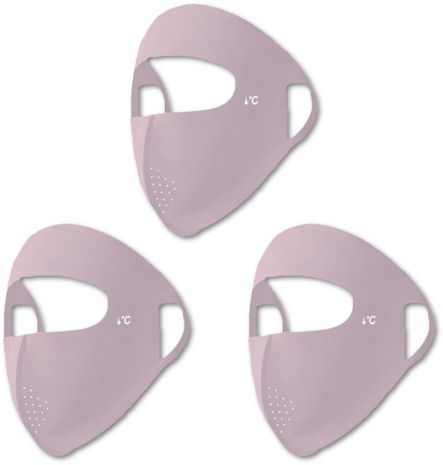 닥터쇼닝 2+1 풀페이스 골프마스크 여름용 자외선차단 얼굴가리개 쿨링 마스크, 베이비핑크 3P, 1개